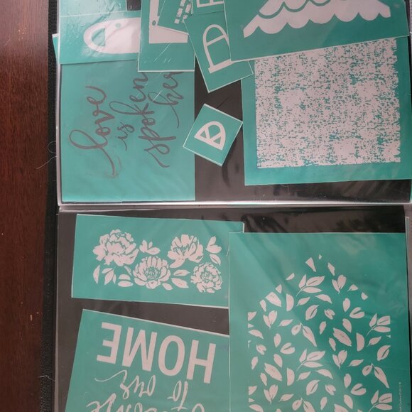 Bundled Reusable Silk Screen Stencils ~ 10 x 13 Binder ~Home, Laundry, Kitchen - Picture 4 of 16